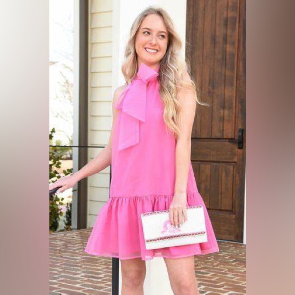 TCEC Pink Halter Mini Dress